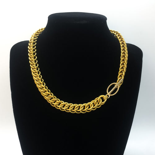 Gold HP Collar Necklace Turkish Velvet